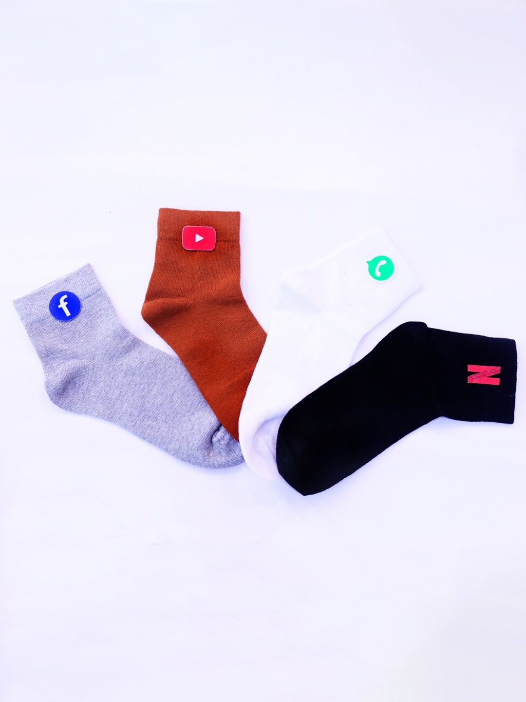 

TIPY TIPY TAP Kids Pack Of 4 Cotton Ankle-Length Socks, White