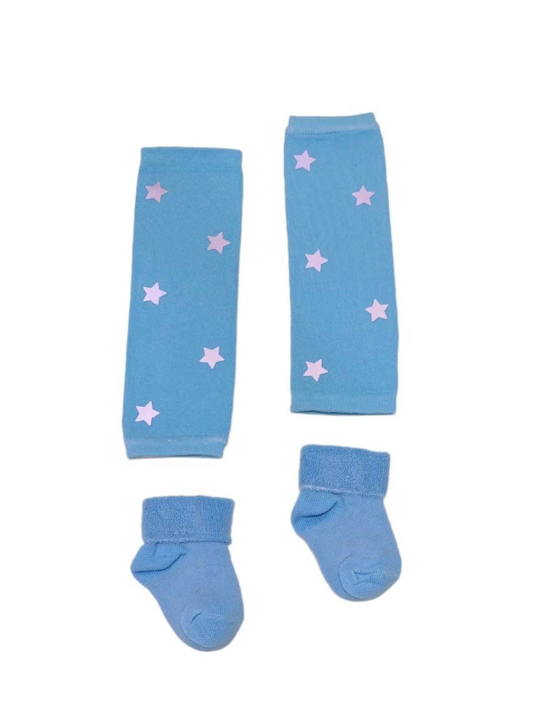 

TIPY TIPY TAP Kids Patterned Cotton Ankle-Length Socks With Leg Warmer, Blue