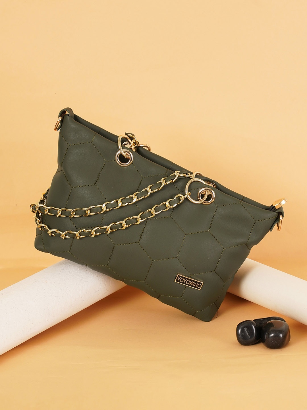 

YOYOWING Textured Handheld Bag, Green