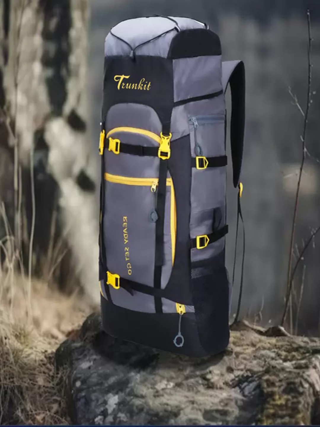 

TRUNKIT Printed Waterproof Trekking & Outdoor Rucksacks, Grey