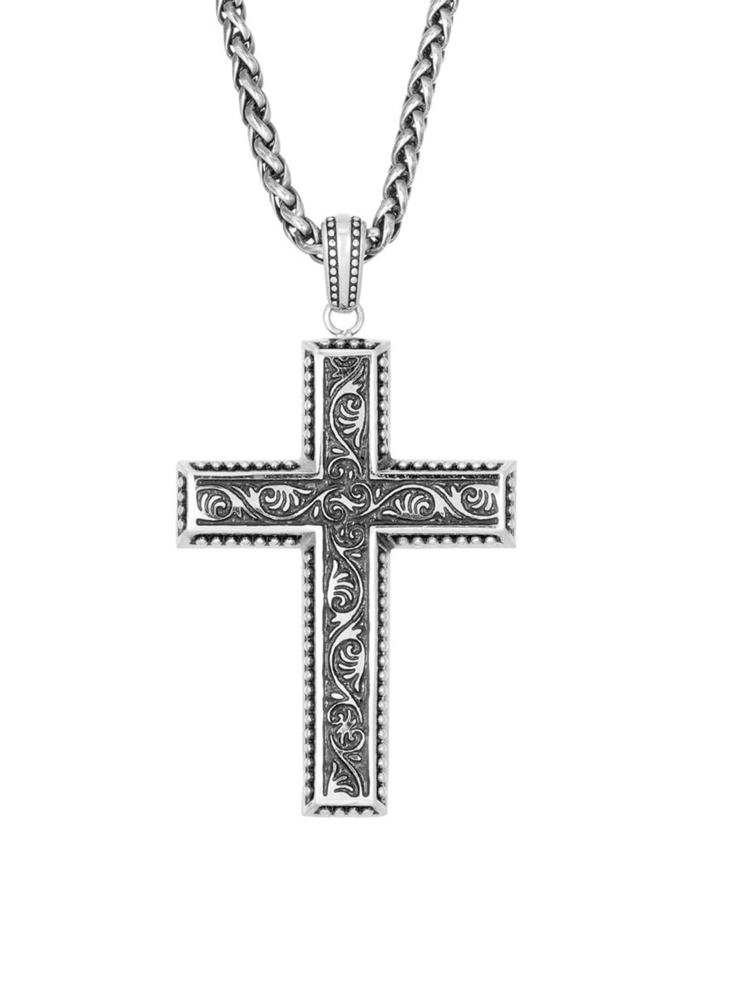 

EL REGALO Stainless Steel Pendant With Chain, Silver