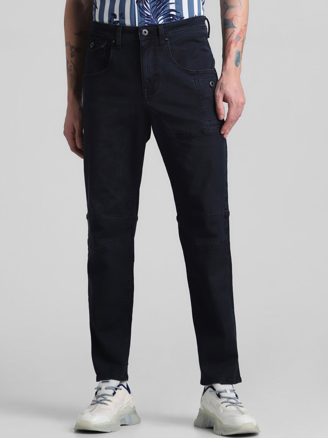 

Jack & Jones Men Relaxed Fit Stretchable Jeans, Navy blue