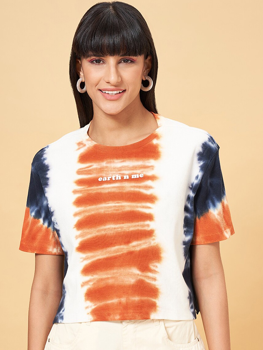 

People Striped Cotton Top, Off white