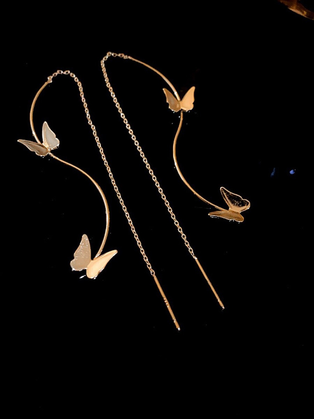 

EL REGALO Contemporary Drop Earrings, Gold