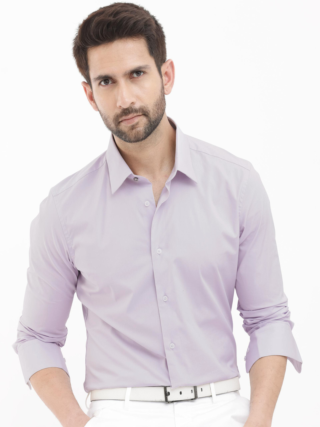 

RARE RABBIT Men Neutron-8 Slim Fit Cotton Shirt, Purple
