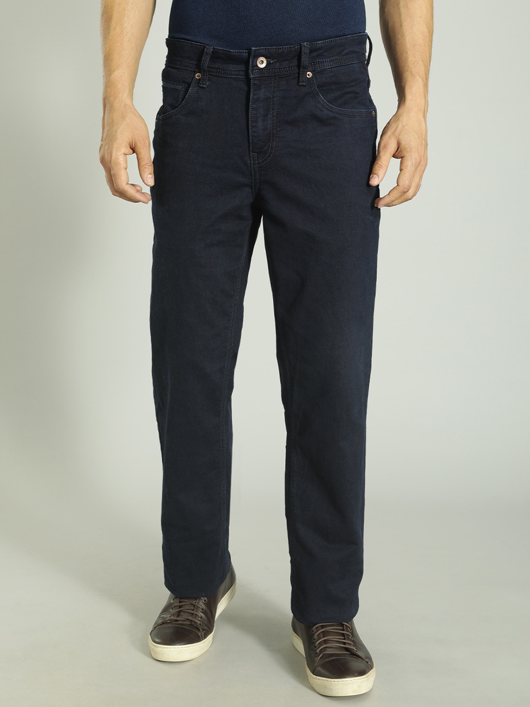 

Indian Terrain Men Clean Look Jeans, Navy blue