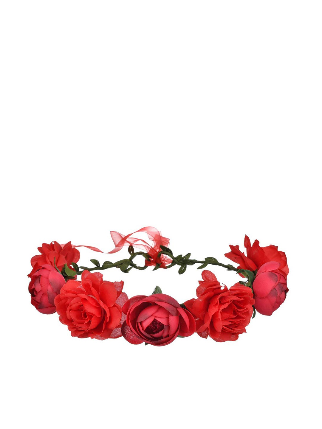 

SYGA Floral Embellished Tiara, Red