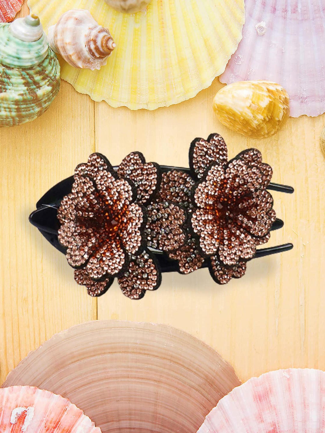 

SYGA Embellished Bobby Pins, Brown