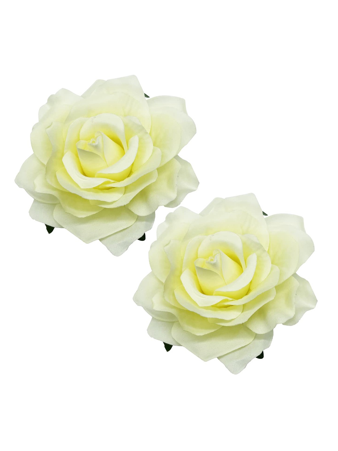 

SYGA Women Set of 2 Floral Bobby Pins, White