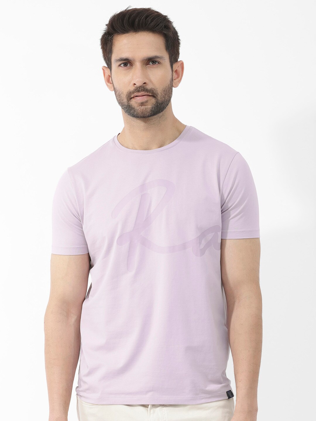 

RARE RABBIT Men Rings-4 Slim Fit Solid Polo Collar T-Shirt, Pink