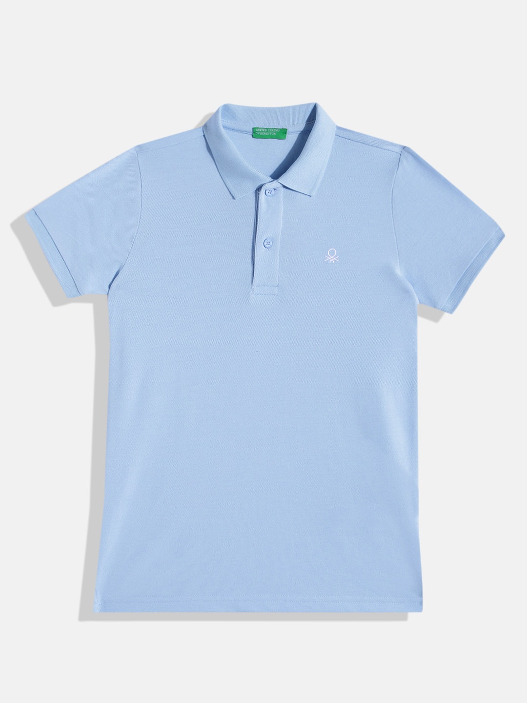 

United Colors of Benetton Boys Regular Fit Polo Collar T-shirt, Blue