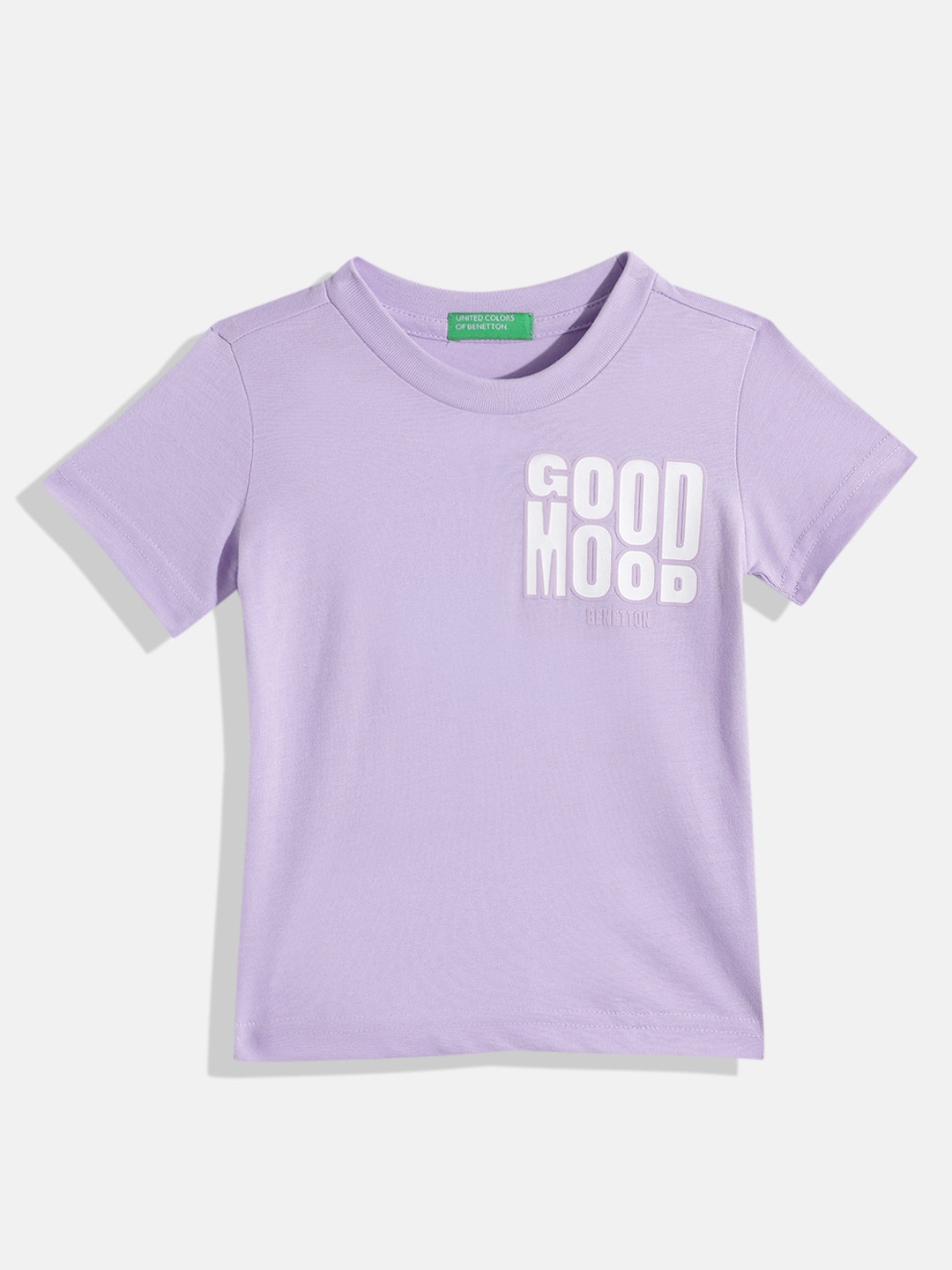 

United Colors of Benetton Boys Typography Printed T-shirt, Lavender