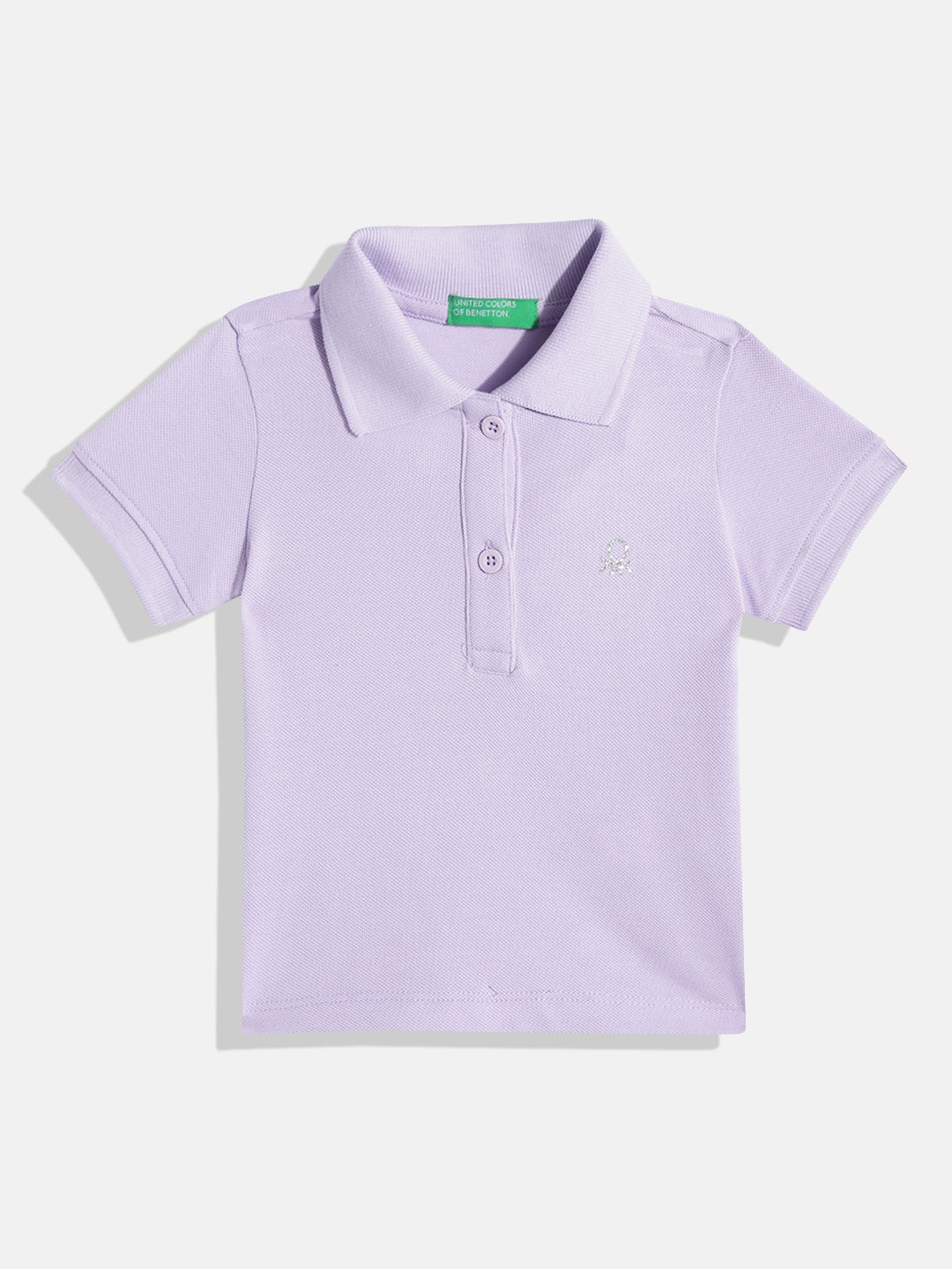 

United Colors of Benetton Girls Polo Collar T-shirt, Purple