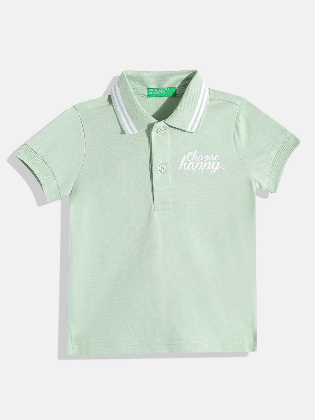 

United Colors of Benetton Boys Polo Collar T-shirt, Green