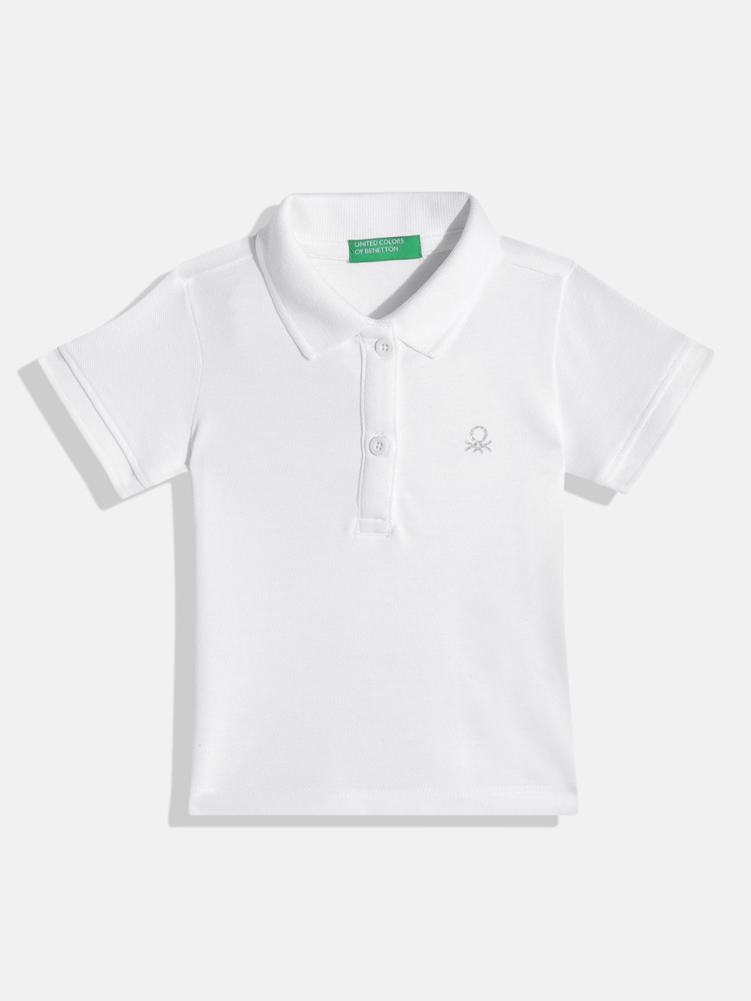

United Colors of Benetton Girls Polo Collar T-shirt, White