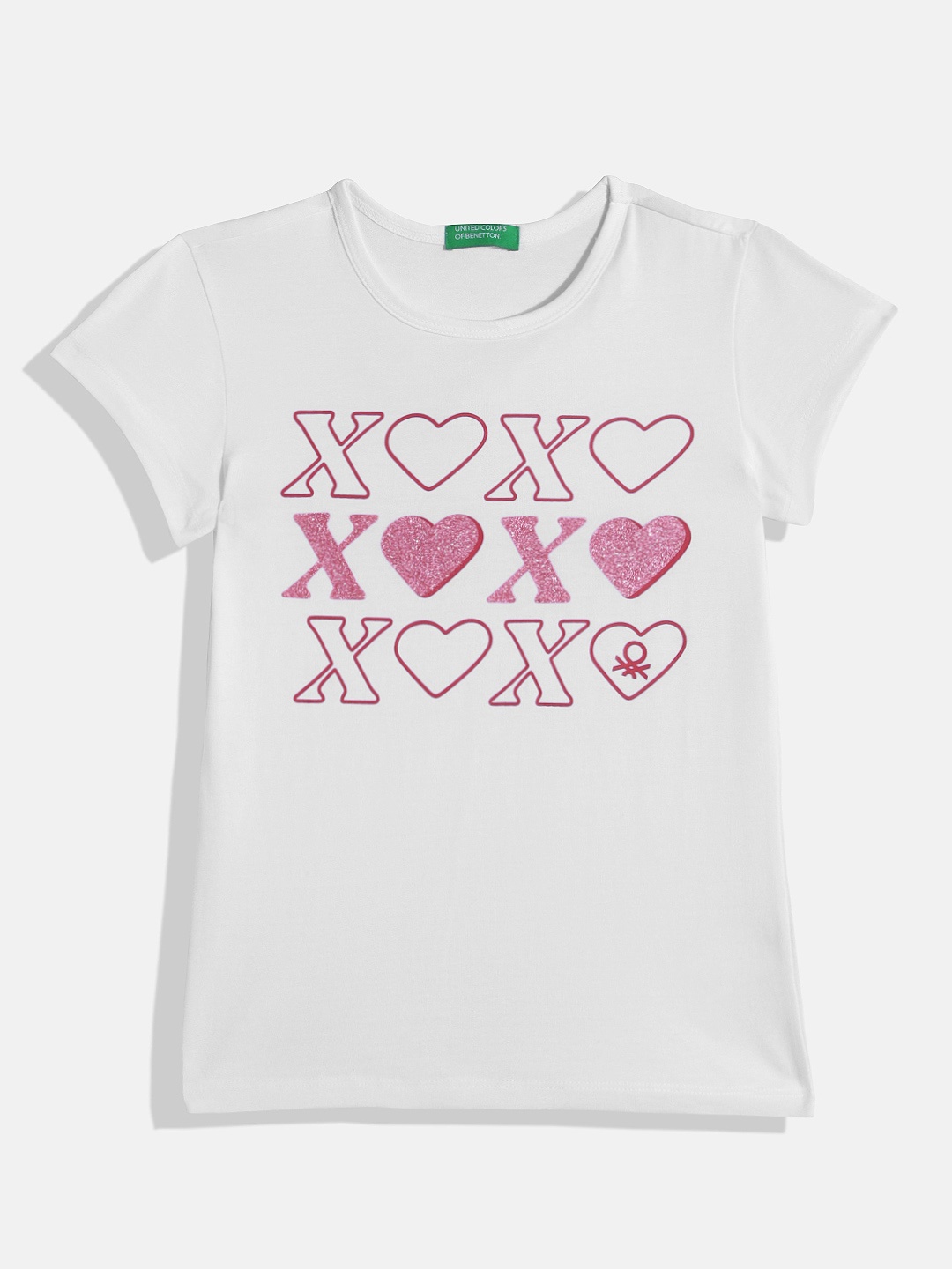 

United Colors of Benetton Girls Printed T-shirt, Off white