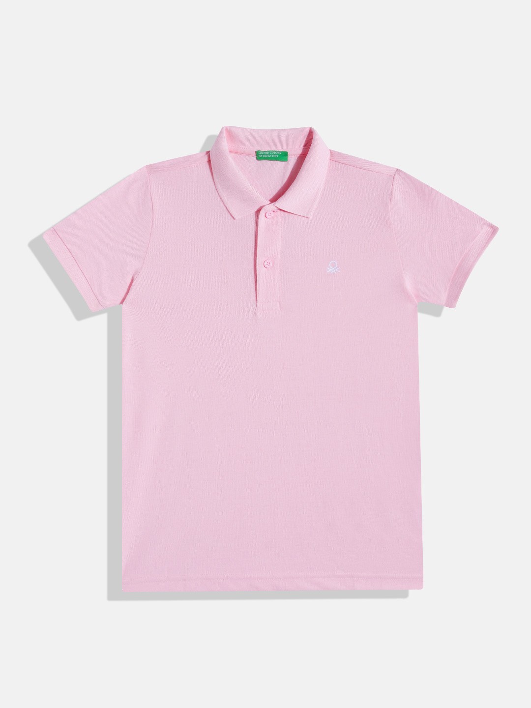 

United Colors of Benetton Boys Regular Fit Polo Collar T-shirt, Pink