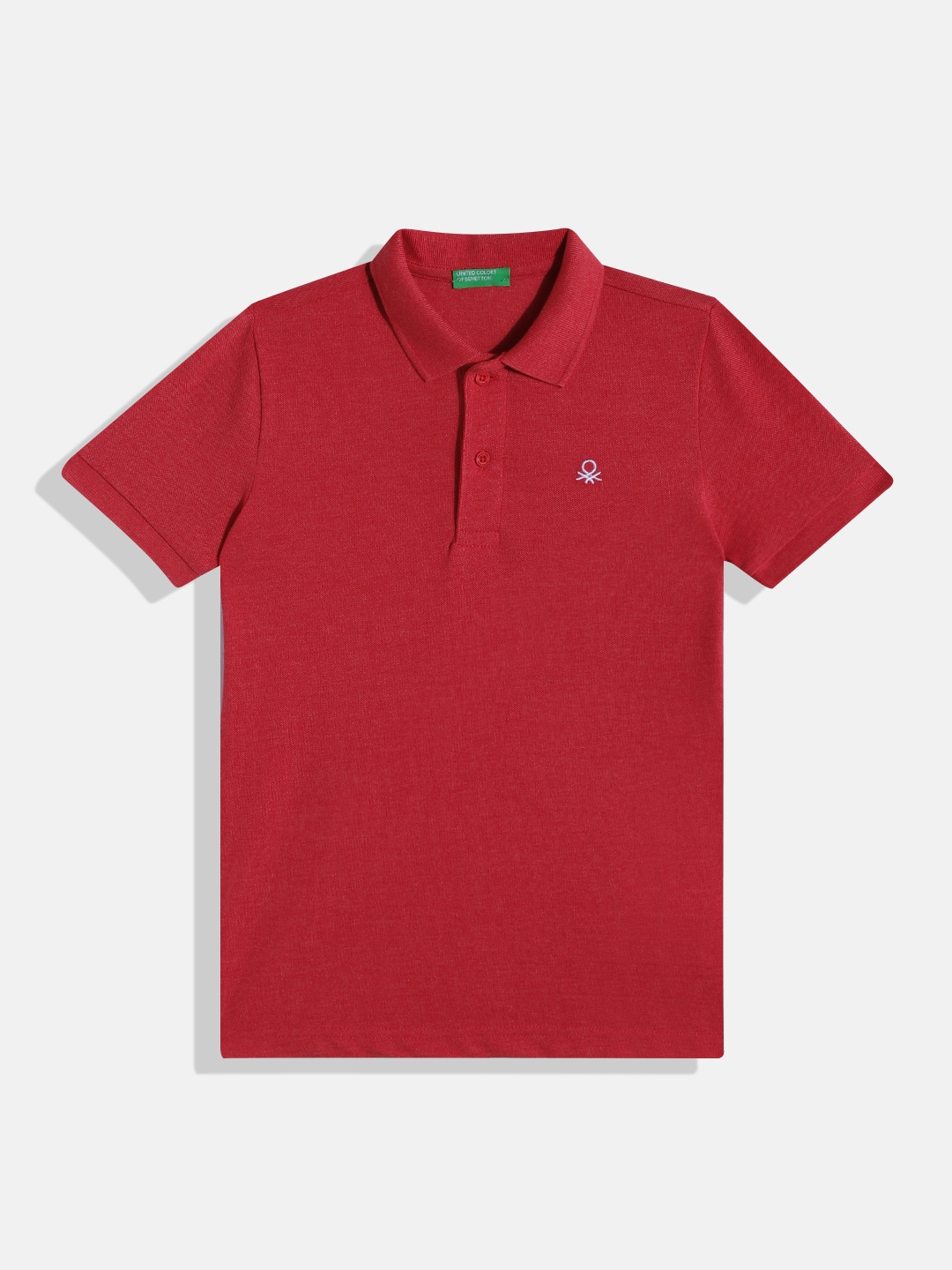 

United Colors of Benetton Boys Polo Collar T-shirt, Red