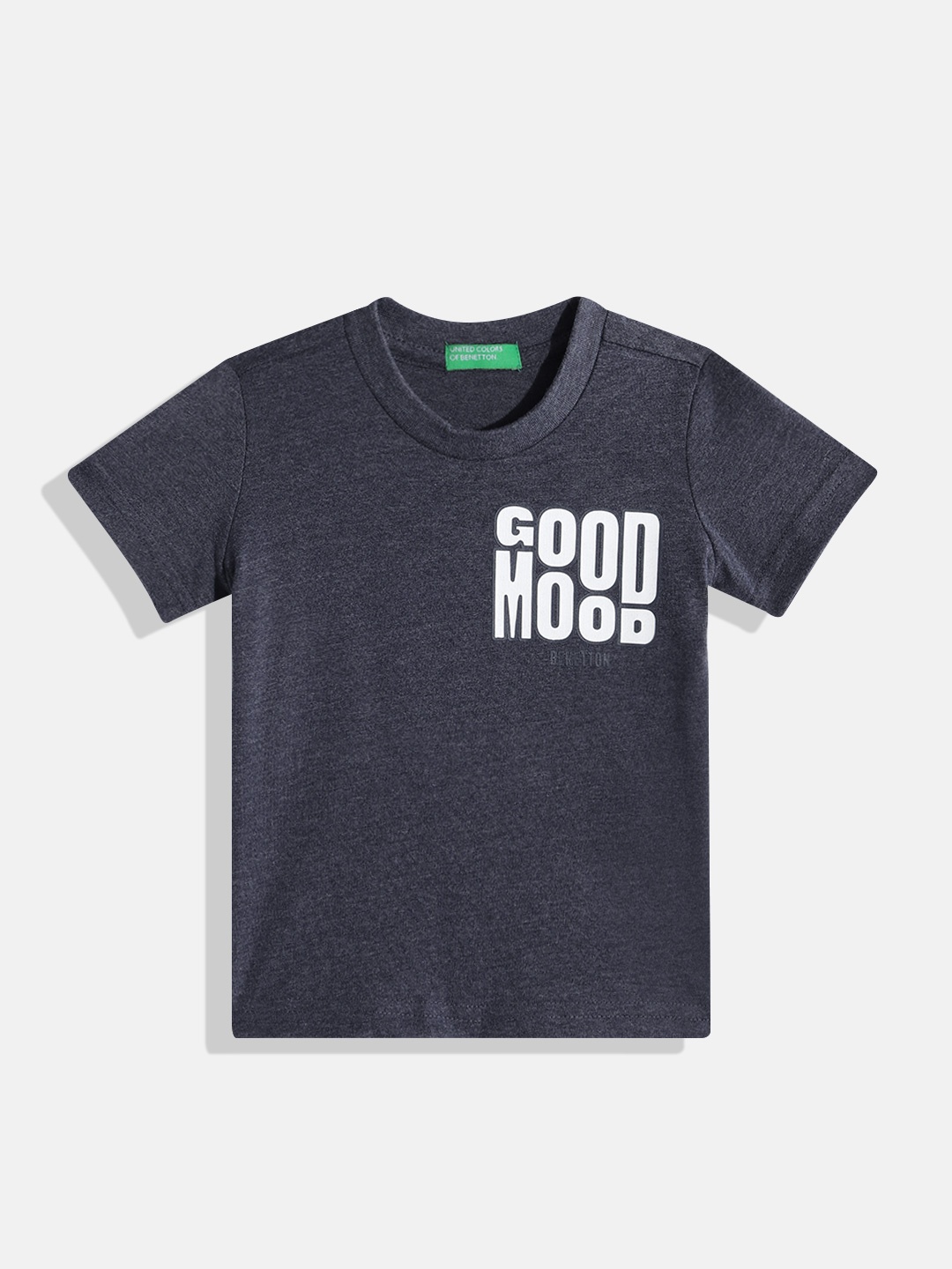 

United Colors of Benetton Boys Typography Printed T-shirt, Navy blue