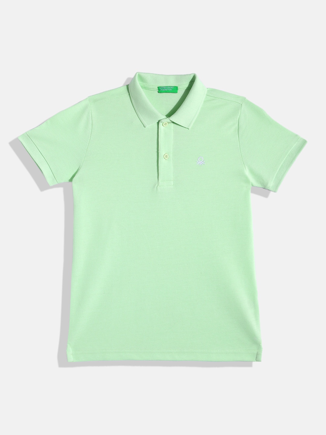 United Colors of Benetton Boys Polo Collar T-shirt, Sea green