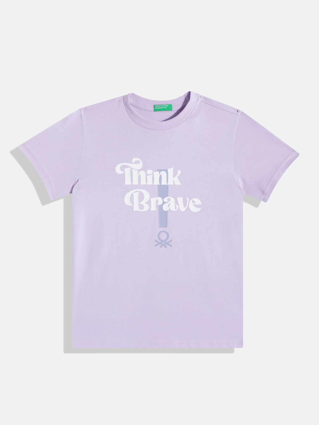 

United Colors of Benetton Boys Typography Printed T-shirt, Lavender
