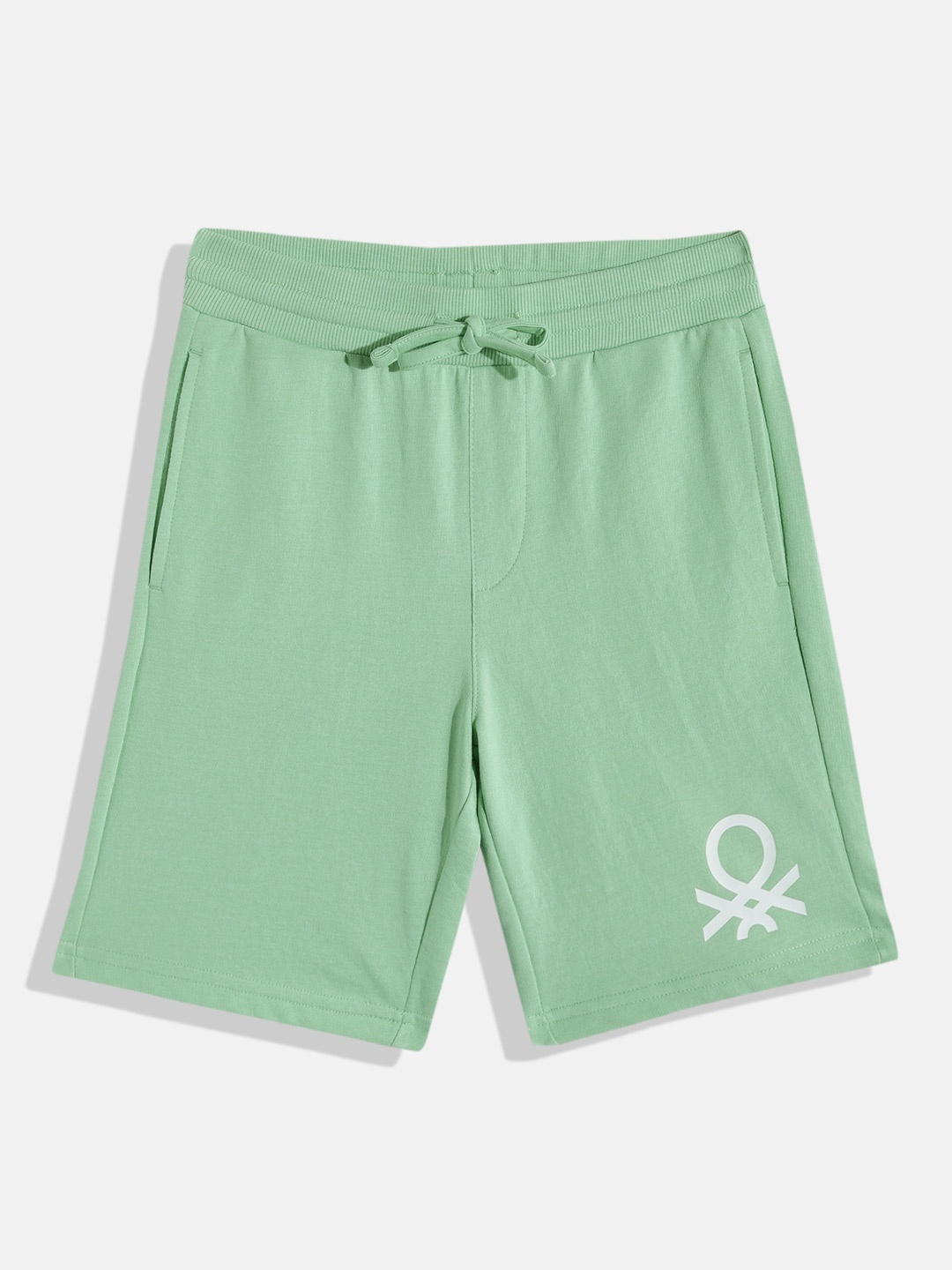 

United Colors of Benetton Boys Shorts with Logo Print, Green