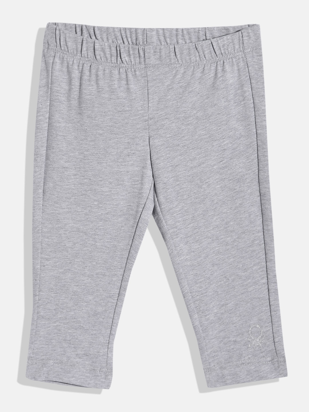 

United Colors of Benetton Girls Ankle Length Fit Leggings, Grey melange
