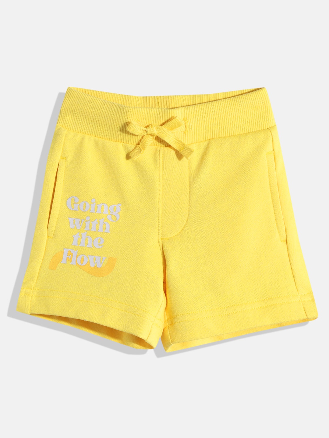 

United Colors of Benetton Boys Typography Printed Shorts, Yellow