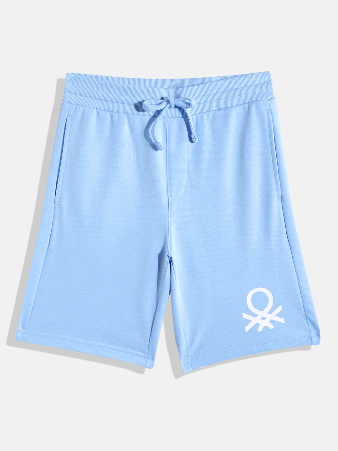 

United Colors of Benetton Boys Shorts with Logo Print, Blue