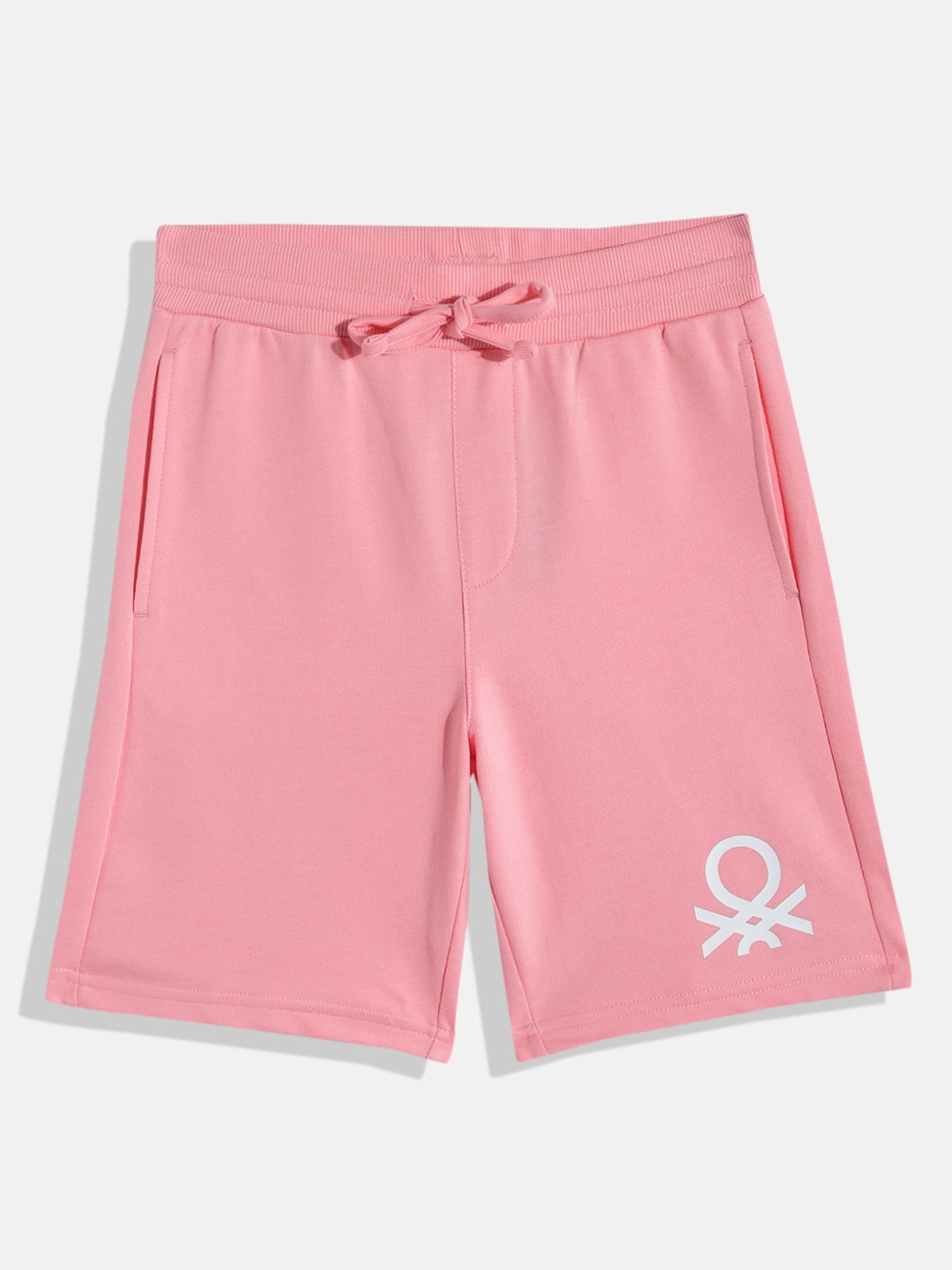 

United Colors of Benetton Boys Shorts with Logo Print, Pink