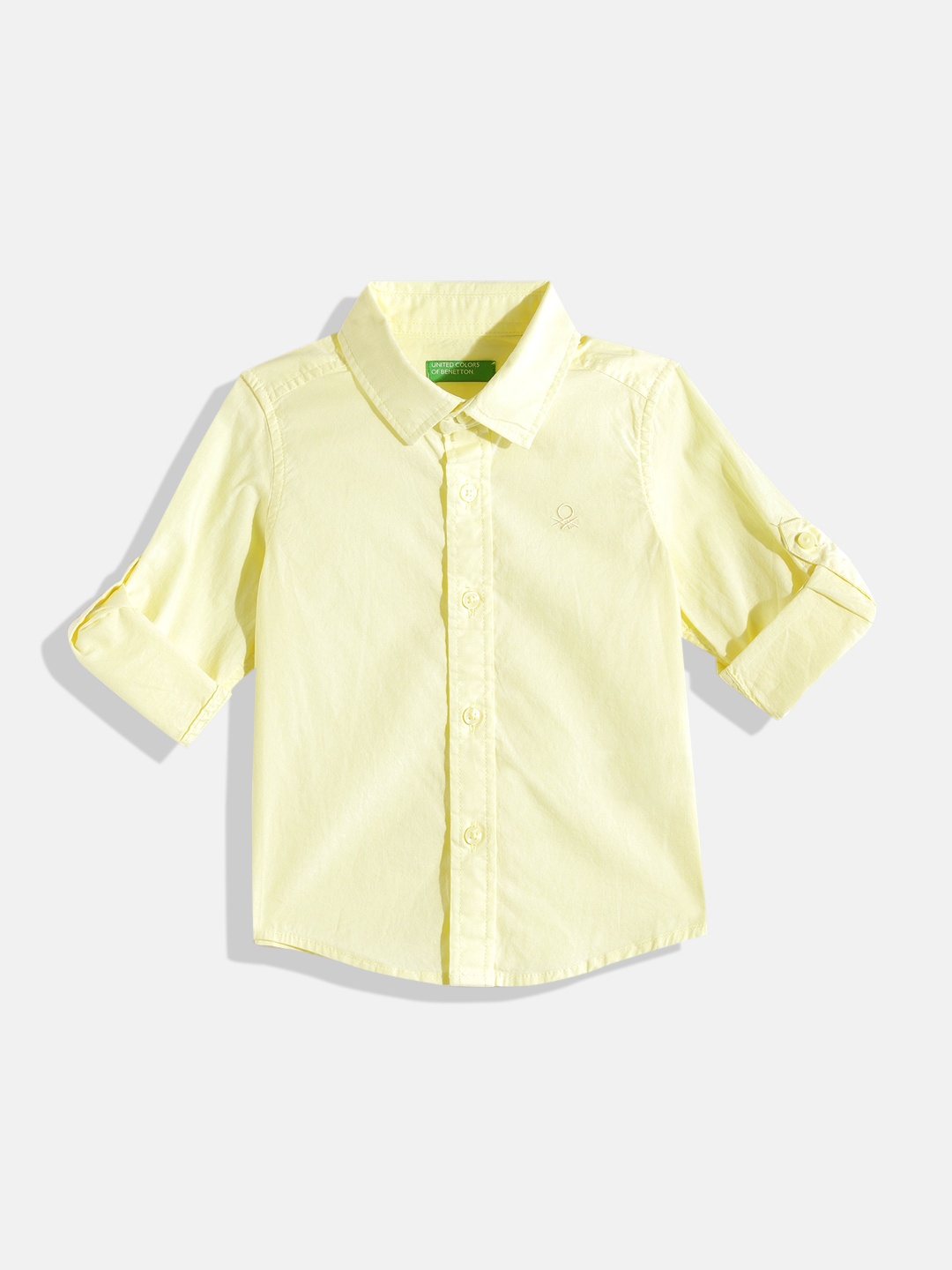 

United Colors of Benetton Boys Casual Pure Cotton Shirt, Yellow