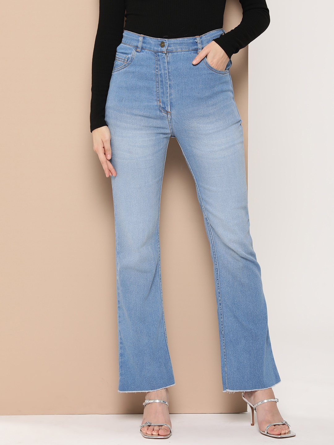 

Chemistry Women Bootcut High-Rise Light Fade Stretchable Jeans, Blue