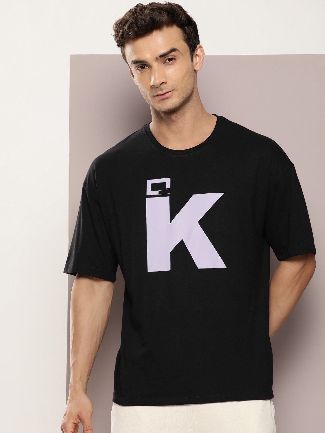 

Kook N Keech Men Typography Printed Oversized T-shirt, Black