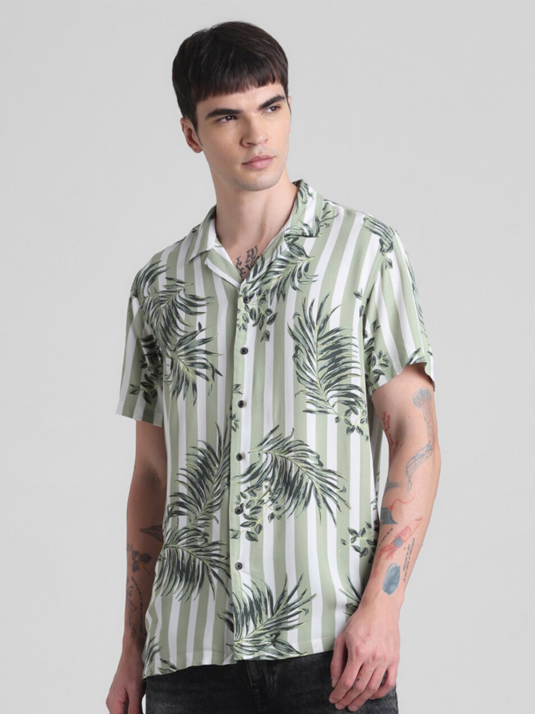 

Jack & Jones Floral Printed Casual Shirt, Green