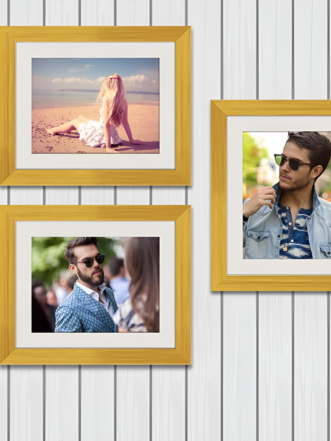 

ArtzFolio Gold Toned 3 Pieces Wooden Wall Photo Frames