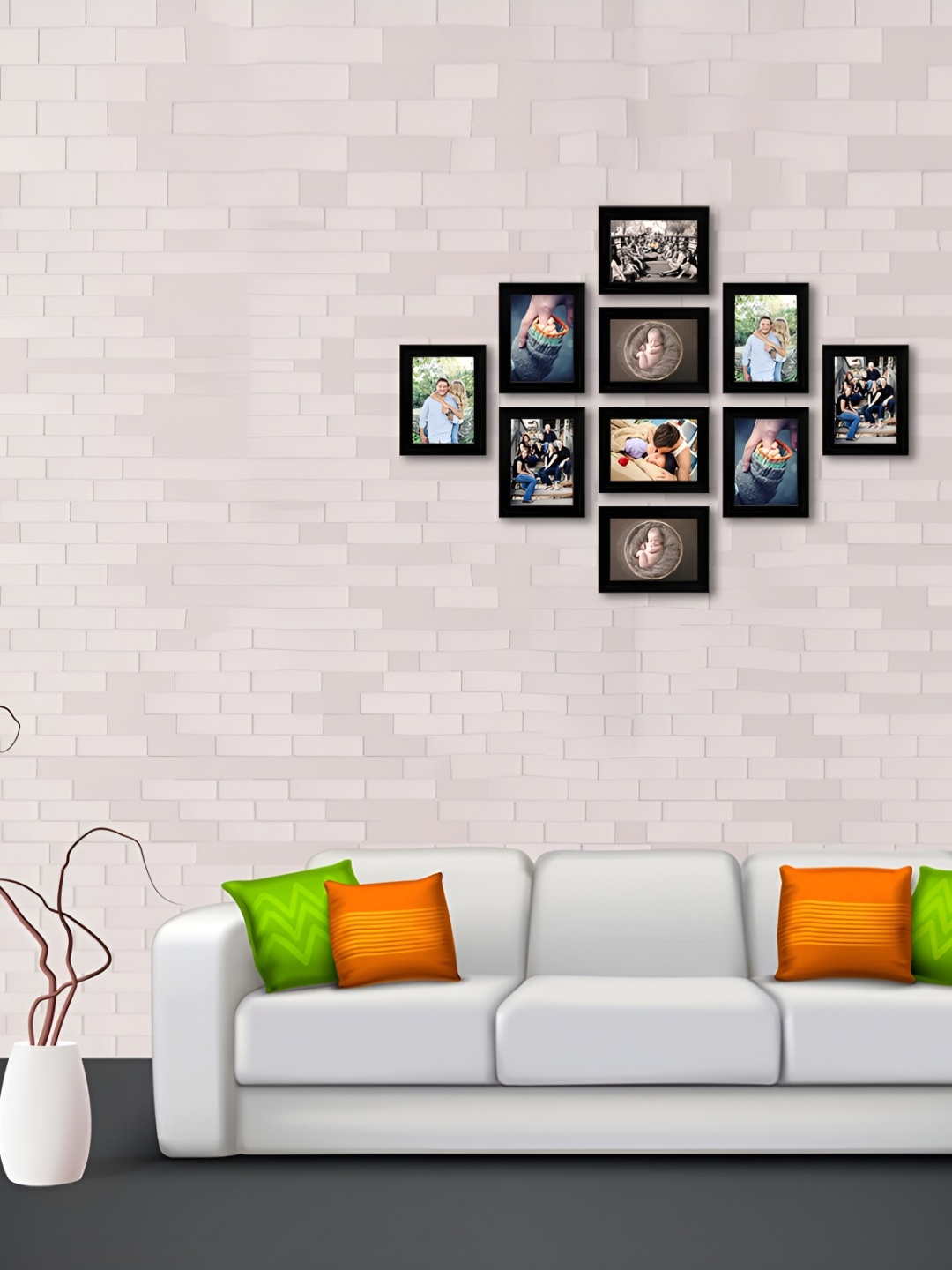 

ArtzFolio Black 10Pcs Wooden Wall Photo Frames