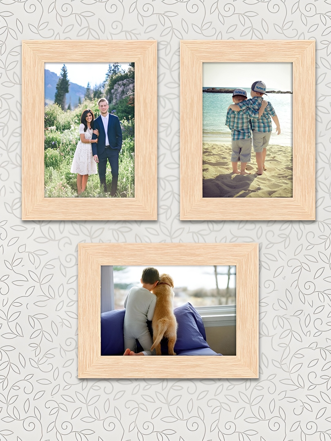 

ArtzFolio Camel Brown 3 Pieces Wooden Wall Photo Frames