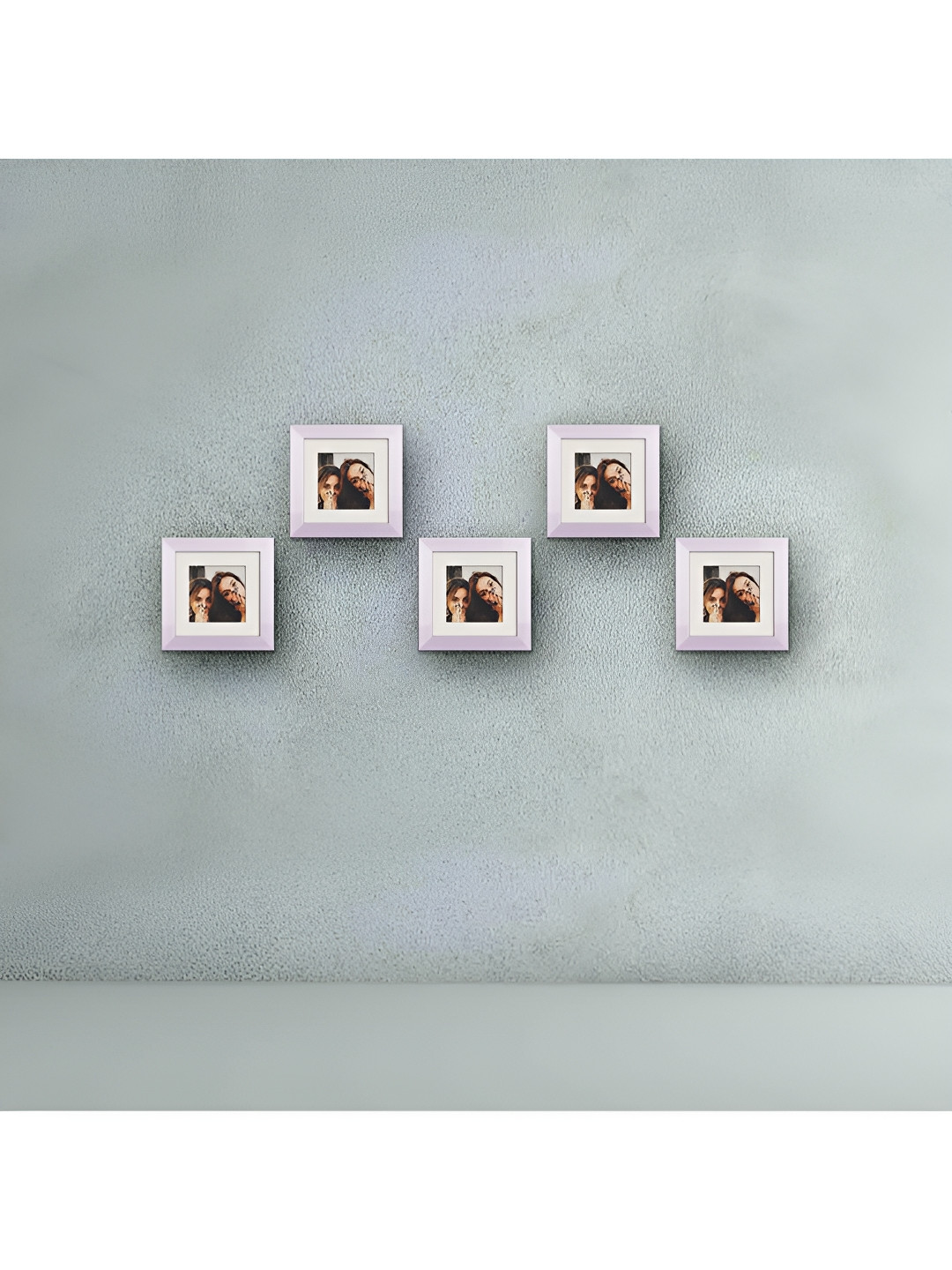

ArtzFolio White 5Pcs Wooden Wall Photo Frames