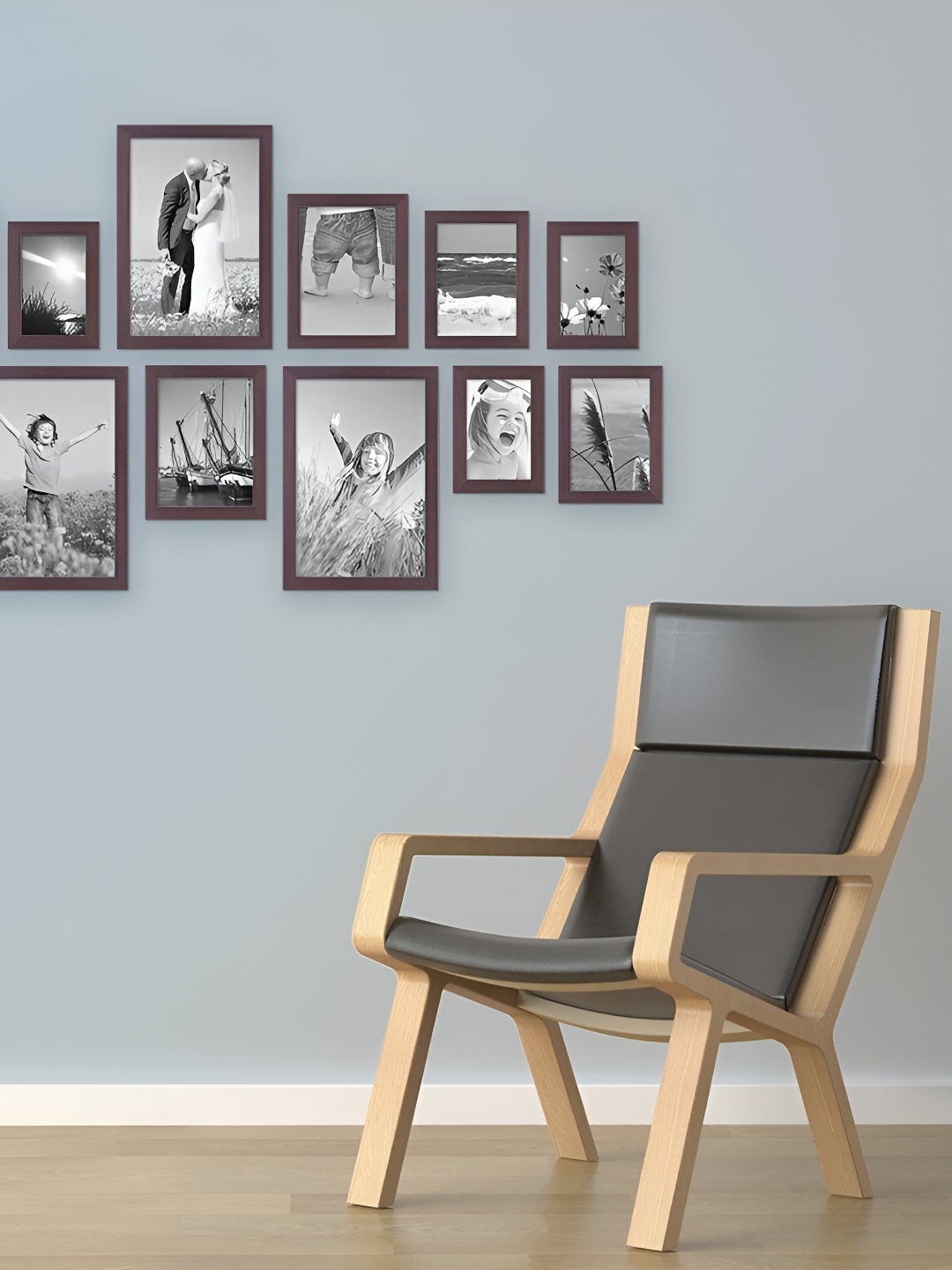 

ArtzFolio Brown 12 Pieces Wooden Wall Photo Frames