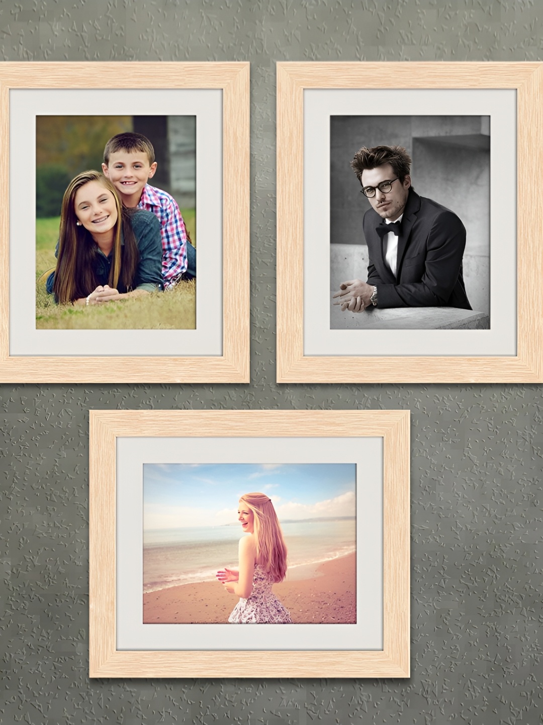 

ArtzFolio Camel Brown 3 Pieces Wooden Wall Photo Frames