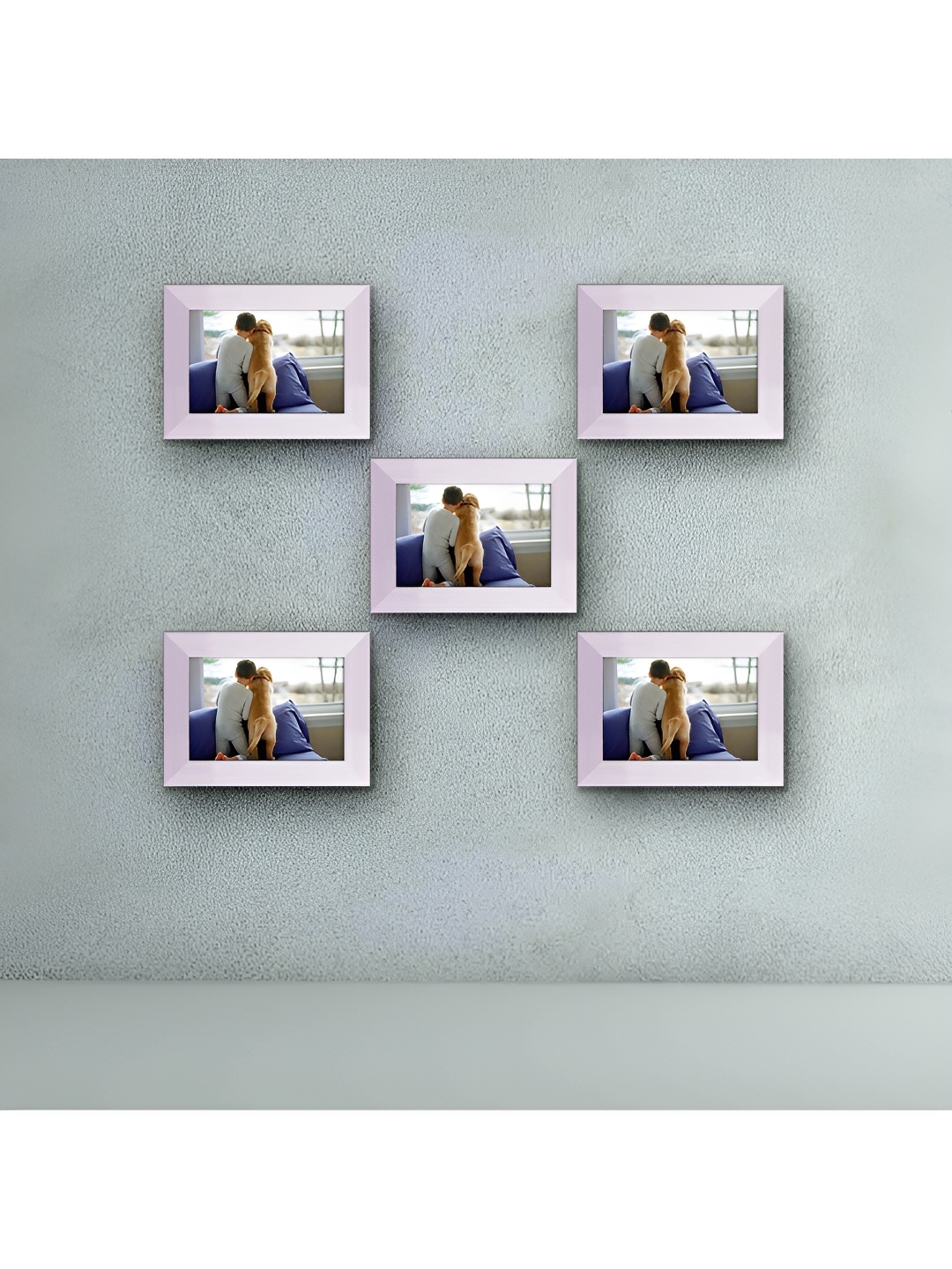 

ArtzFolio White 5Pcs Wooden Wall Photo Frames