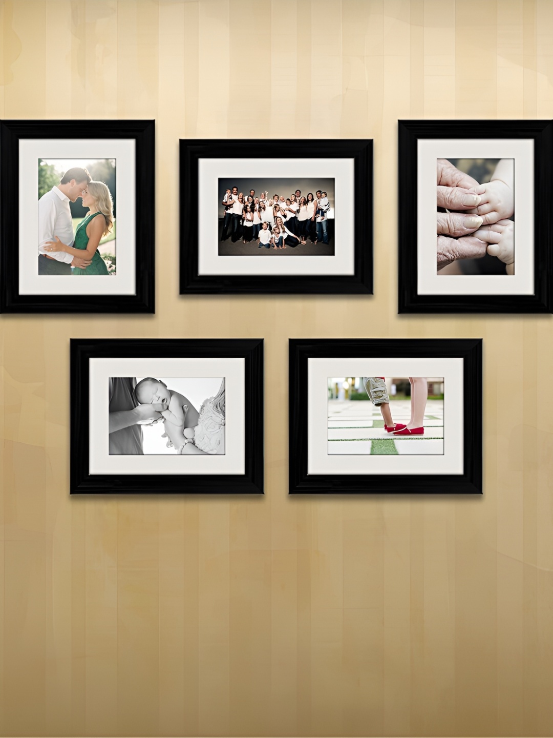 

ArtzFolio Black 5 Pieces Wood Wall Photo Frames