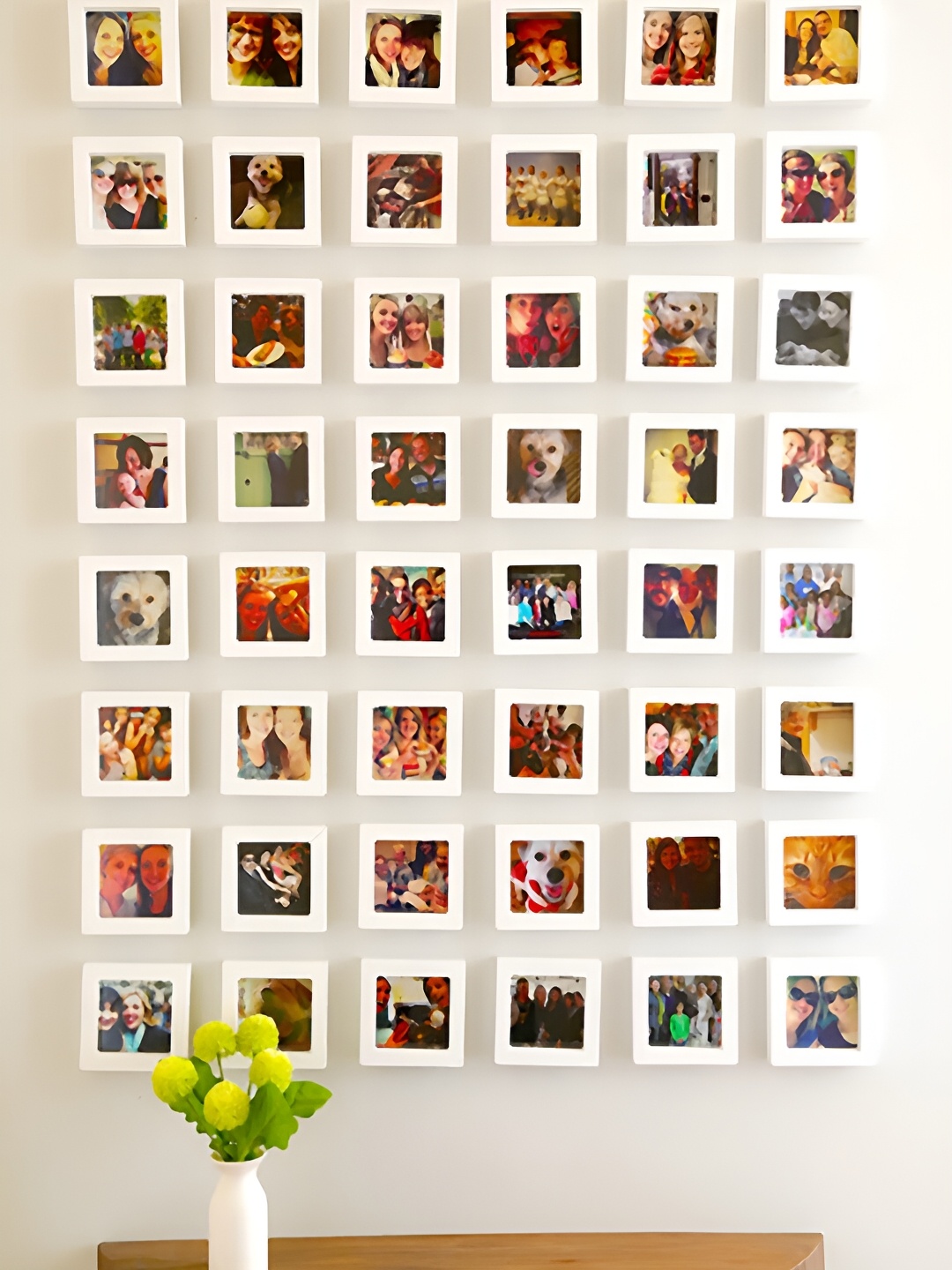 

ArtzFolio White 48 Pieces Wooden Wall Photo Frames