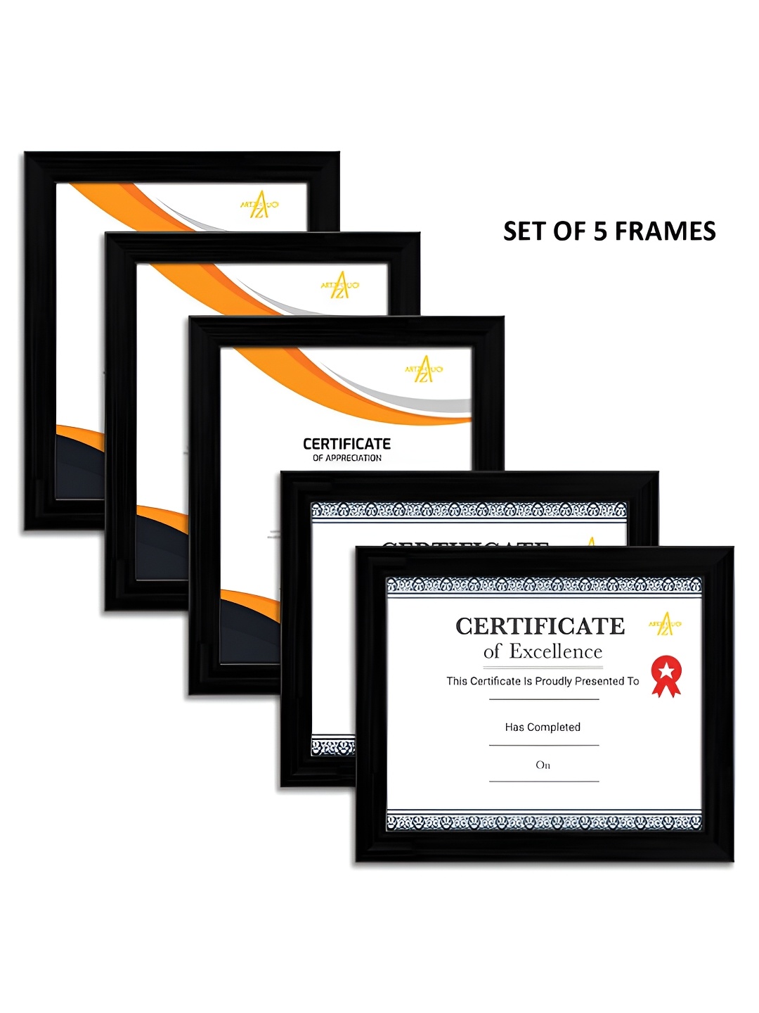 

ArtzFolio Black 5 Pieces Wooden Wall Photo Frames