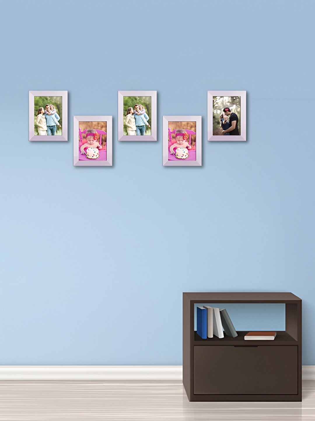 

ArtzFolio White 5 Pieces Wooden Wall Photo Frames