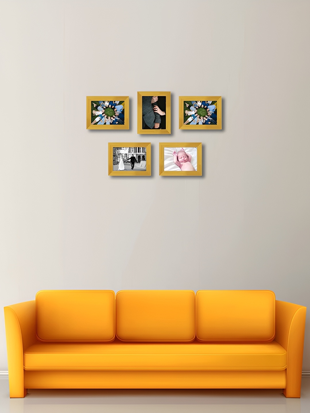 

ArtzFolio Gold Toned 5 Pieces Wooden Wall Photo Frames
