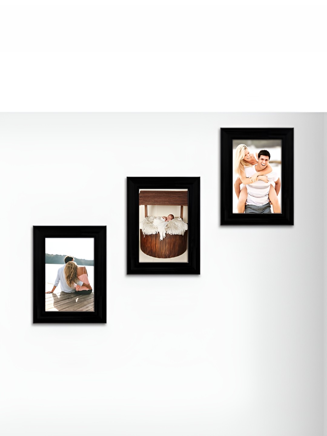 

ArtzFolio Black 3 Pieces Wooden Wall Photo Frames