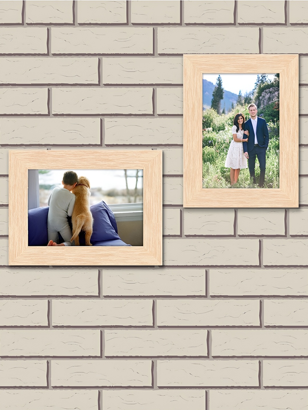 

ArtzFolio Camel Brown 2 Pieces Wooden Wall Photo Frames