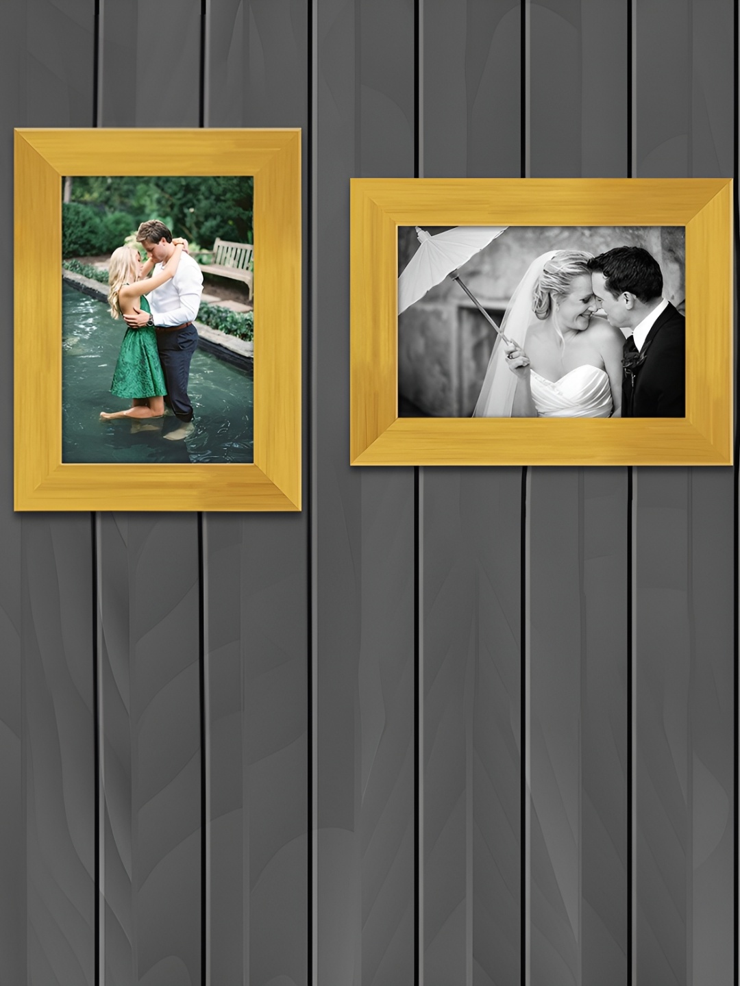

ArtzFolio Gold-Toned 2Pcs Wooden Wall Photo Frames