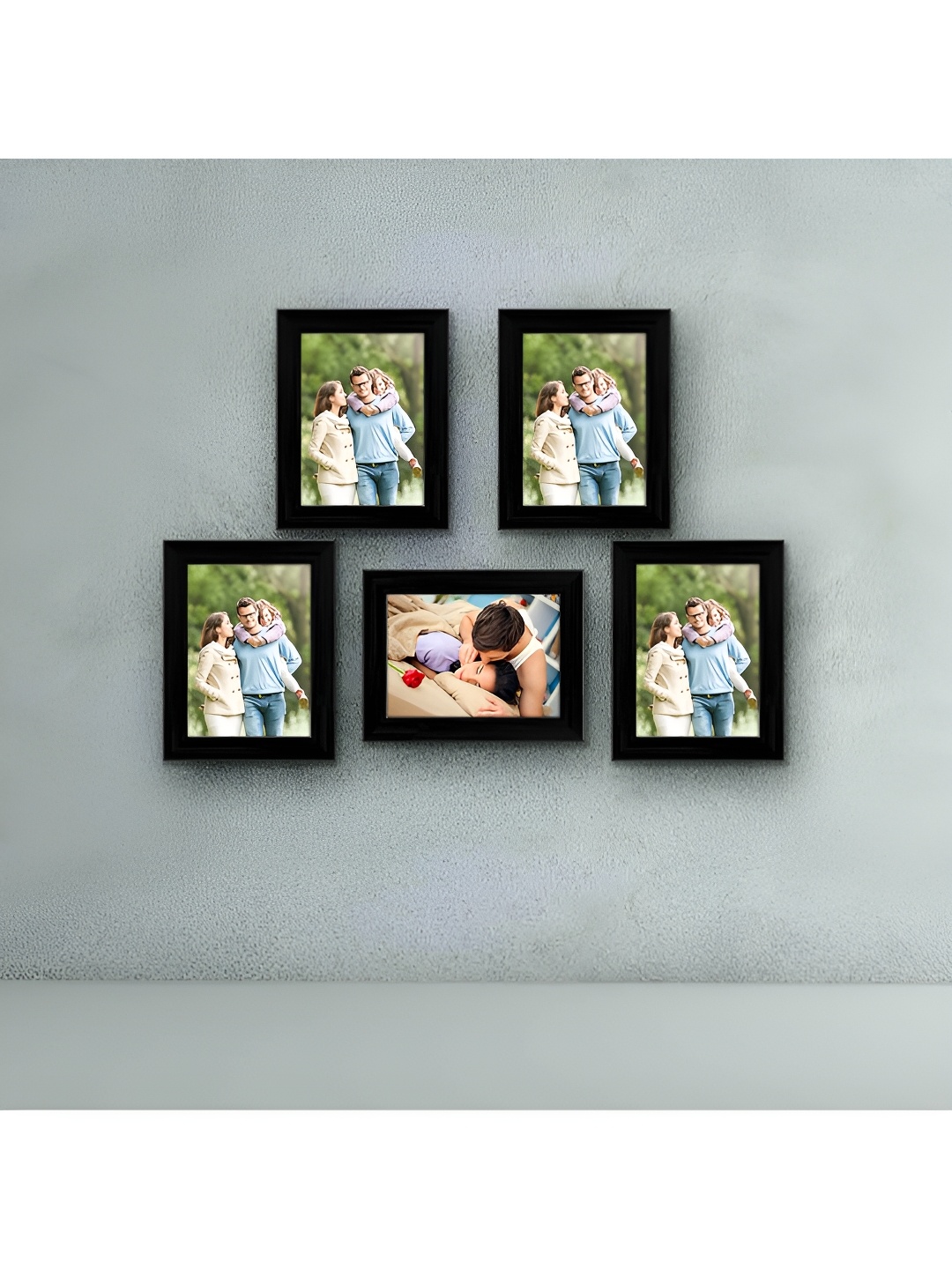 

ArtzFolio Black 5Pcs Wooden Wall Photo Frames